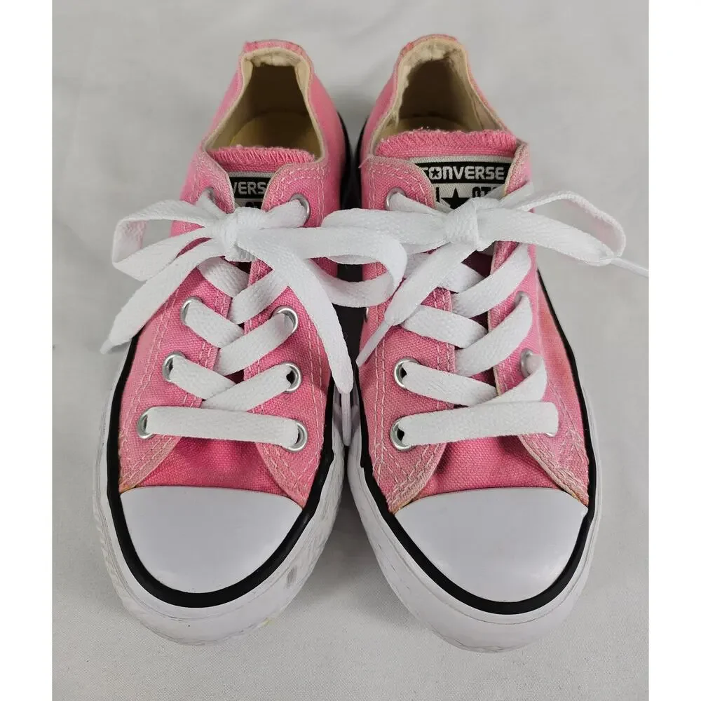 CONVERSE ALL STAR YOUTH PINK LOW TOP CHUCK TAYLOR SNEAKERS SIZE 11